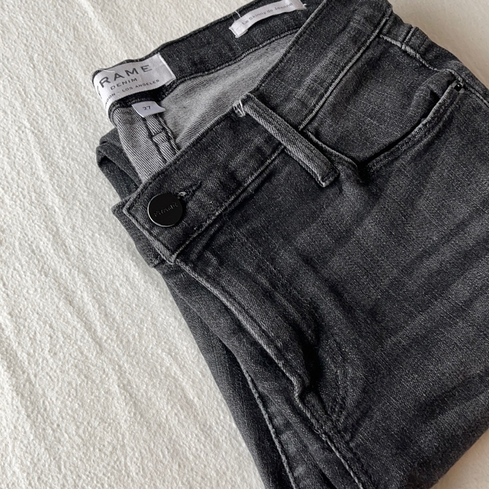 FRAME Black Denim Skinny Jean